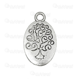 1413-1516-97 - Metal Pendant Life of Tree 24.5mm Antique Nickel  10pcs 1413-1516-97,pendenti,10pcs,Metal,Life of Tree,Pendant,Metal,24.5mm,Oval,Life of Tree,Antique Nickel,10pcs,montreal, quebec, canada, beads, wholesale