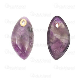 1413-1622-251GL - Natural Semi Precious Stone Pendant Amethyst Oval 25x13x5mm with Stainless Steel Grommet Gold Plated 2pcs 1413-1622-251GL,Pendants,Semi-precious Stone,montreal, quebec, canada, beads, wholesale