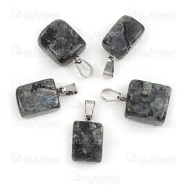 1413-1623-1519 - Natural Semi Precious Stone Pendant Black Labradorite app 15x10mm with Metal Bail 10pcs 1413-1623-1519,Pendants,Semi-precious Stone,montreal, quebec, canada, beads, wholesale