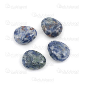 1413-1623-2501 - Semi precious stone pendant egg shape approx.25x22mm lapis lazuli denim 4mm hole 4pcs 1413-1623-2501,Pendants,bille bleu,montreal, quebec, canada, beads, wholesale