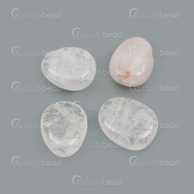 1413-1623-2601 - Semi precious stone pendant egg shape approx.26x21mm crystal 3.5mm hole 4pcs 1413-1623-2601,Pendants,Semi-precious Stone,montreal, quebec, canada, beads, wholesale