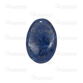1413-1623-4601 - Pendentif Pierre Fine forme Oval appr. 46x32mm Lapis Lazuli 1pc 1413-1623-4601,pierre lapis lazuli,montreal, quebec, canada, beads, wholesale