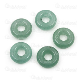 1413-1624-1501 - Natural Semi Precious Stone Donut Pendant Green Aventurine 15x4.5mm 5mm Inner Diameter 5pcs 1413-1624-1501,Pendants,Semi-precious Stone,montreal, quebec, canada, beads, wholesale