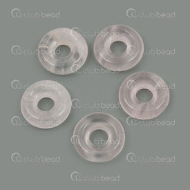 1413-1624-1503 - Natural Semi Precious Stone Donut Pendant Rose Quartz 15x4.5mm 5mm Inner Diameter 5pcs 1413-1624-1503,Pendants,Semi-precious Stone,montreal, quebec, canada, beads, wholesale