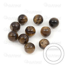 1413-1624-1605 - Semi-precious stone bead pendant round 16mm Tiger Eye hole 40/60 10pcs 1413-1624-1605,1413-1624,montreal, quebec, canada, beads, wholesale