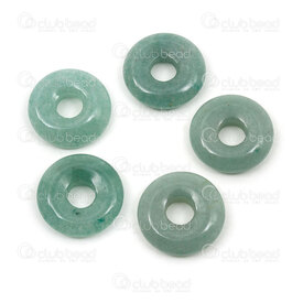 1413-1624-1801 - Natural Semi Precious Stone Donut Pendant Green Aventurine 18x4.5mm 5mm Inner Diameter 5pcs 1413-1624-1801,Pendants,Semi-precious Stone,montreal, quebec, canada, beads, wholesale