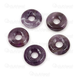 1413-1624-1805 - Natural Semi Precious Stone Donut Pendant Amethyst 15x4.5mm 5mm Inner Diameter 5pcs 1413-1624-1805,Pendants,Semi-precious Stone,montreal, quebec, canada, beads, wholesale