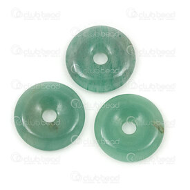 1413-1624-2401 - Natural Semi Precious Stone Donut Pendant Green Aventurine 24.5x5mm 5mm Inner Diameter 5pcs 1413-1624-2401,vs,montreal, quebec, canada, beads, wholesale