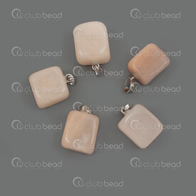 1413-1626-1701 - Natural Semi Precious Stone Pendant Pink Aventurine Rectangle (approx. 17-20x13mm) with Bail 10pcs 1413-1626-1701,aventurine,montreal, quebec, canada, beads, wholesale