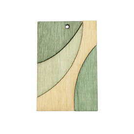 *DB-1413-1700-05 - Wood Pendant Painted Rectangle 27X40MM Green Mix 10pcs *DB-1413-1700-05,Pendant,Painted,Wood,Wood,27X40MM,Rectangle,Mix,Green,China,Dollar Bead,10pcs,montreal, quebec, canada, beads, wholesale