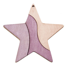 *DB-1413-1704-03 - Wood Pendant Painted Star 55MM Purple/Burgundy/Pink 10pcs *DB-1413-1704-03,Dollar Bead - Wood,Pendant,Painted,Wood,Wood,55MM,Star,Star,Purple/Burgundy/Pink,China,Dollar Bead,10pcs,montreal, quebec, canada, beads, wholesale