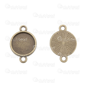 1413-2007 - Metal Bezel Cup Link Round 15mm Antique Brass For 12.5mm Round Cabochon 50pcs 1413-2007,Pendants,Metal,Metal,Bezel Cup Link,Round,15MM,Antique Brass,Metal,For 12.5mm Round Cabochon,50pcs,China,montreal, quebec, canada, beads, wholesale