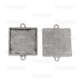 1413-2033-OXWH - Metal Bezel Cup Pendant Square 25x25mm Antique Nickel Nickel Free 5pcs 1413-2033-OXWH,Cabochons,Metal,Bezel Cup Pendant,Square,25X25MM,Grey,Antique Nickel,Metal,Nickel Free,5pcs,China,montreal, quebec, canada, beads, wholesale