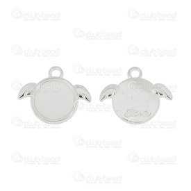 1413-2039-WH - Metal Bezel Cup Pendant 12mm With Wings Round Nickel 20pcs 1413-2039-WH,Findings,12mm,Metal,Bezel Cup Pendant,With Wings,Round,12mm,Grey,Nickel,Metal,20pcs,China,montreal, quebec, canada, beads, wholesale