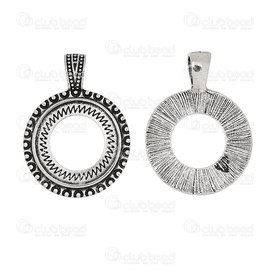 1413-2047-OXWH - Metal Bezel Cup Pendant 25mm With Perforated Base Round Antique Nickel 5pcs 1413-2047-OXWH,Cabochons,5pcs,Metal,Bezel Cup Pendant,With Perforated Base,Round,25MM,Grey,Antique Nickel,Metal,5pcs,China,montreal, quebec, canada, beads, wholesale