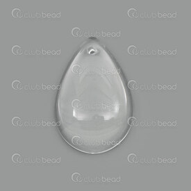 1413-2075-CAB01 - Glass Cabochon Drop Dome 6mm 20x30mm Clear Top Drilled 1.5mm Hole 10pcs 1413-2075-CAB01,Glass,Glass,Clear,Cabochon,Glass,Glass,20X30MM,Drop,Drop,Dome 6mm,Colorless,Clear,1.5mm hole,Top Drilled,montreal, quebec, canada, beads, wholesale