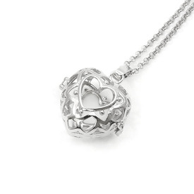 1413-2306-01 - Metal Bola Pregnancy Pendant Chain Necklace 42" Nickel Heart pendant with fancy patterns (15mm harmony ball only) 1 pc 1413-2306-01,Chains,Necklace with clasp,Bola Pregnancy Pendant,Metal,Bola Pregnancy Pendant,Chain,Necklace,42",Nickel,1 pc,China,Heart pendant,with fancy patterns,(15mm harmony ball only),montreal, quebec, canada, beads, wholesale