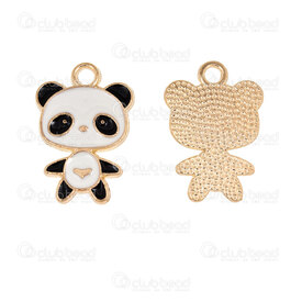 1413-5010-17GL - Animal Metal Pendentif Panda 21.5x19.5x1.5mm Remplissage Couleur Couleur Or 10pcs 1413-5010-17GL,Pendentifs,Métal,montreal, quebec, canada, beads, wholesale