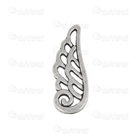 1413-5012-001 - Spirituel Pendentif Aile d'Ange Métal Nickel 24X8mm 50pcs 1413-5012-001,montreal, quebec, canada, beads, wholesale
