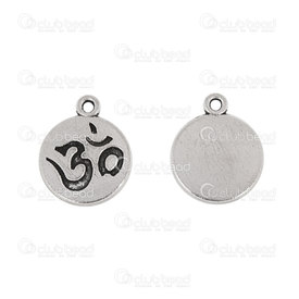 1413-5012-003 - Spiritual metal Om pendant 13X16mm nickel free nickel 40pcs 1413-5012-003,1413-5012,montreal, quebec, canada, beads, wholesale