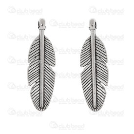1413-5012-13 - Spirituel Metal Pendentif Plume 30x9mm Nickel 20pcs 1413-5012-13,PLUME METAL 9X,montreal, quebec, canada, beads, wholesale