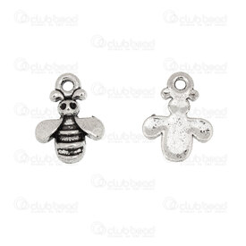 1413-5110-09WH - Animal Metal charm Bee 10x9.5x2mm Nickel 50pcs 1413-5110-09WH,Pendants,Metal,montreal, quebec, canada, beads, wholesale