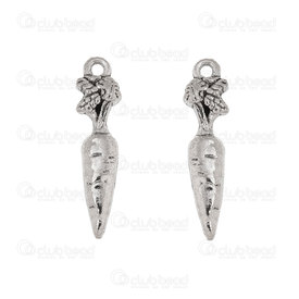 1413-5119-05 - Veggies Metal charm Carrot 22x6mm Nickel 20pcs 1413-5119-05,Charms,Metal,montreal, quebec, canada, beads, wholesale