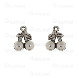 1413-5119-07 - Fruit Metal charm Cherry 11x11x5mm Nickel 20pcs 1413-5119-07,Charms,Metal,montreal, quebec, canada, beads, wholesale