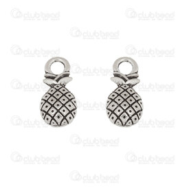 1413-5119-09 - Fruit Metal Charm Pineapple 10x6.5x4.5mm Nickel 20pcs 1413-5119-09,Charms,montreal, quebec, canada, beads, wholesale