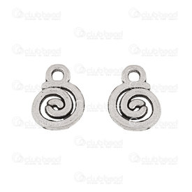 1413-5141 - Metal charm spiral 8.5mm nickel 50pcs 1413-5141,montreal, quebec, canada, beads, wholesale