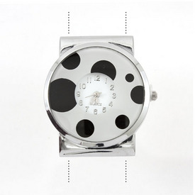 *1500-0034-01 - Watch Face Round 37X42MM White With Dots 2 Holes 1pc !BATTERY NOT INCLUDED! *1500-0034-01,Cadrans de montre,37X42MM,Watch Face,Round,37X42MM,White,White,Metal,With Dots,2 Holes,1pc,China,montreal, quebec, canada, beads, wholesale