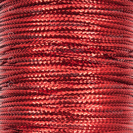 1601-0240-0101 - Polyester Lurex Style Cord Shiny 1mm Metallic Red 23m Spool 1601-0240-0101,Weaving,Threads,Polyester,Lurex Style,Cord,Shiny,1mm,Red,Metallic,23m Spool,China,montreal, quebec, canada, beads, wholesale