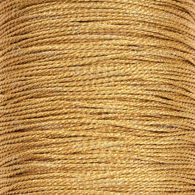 1601-0250-1201 - Nylon Cord 1mm Gold 12 Twisted Thread 100m Roll 1601-0250-1201,Torsade,montreal, quebec, canada, beads, wholesale