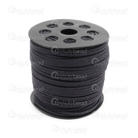 1602-0300-17 - Suedette Cord 1.5x3mm Black 100yd (91m) 1602-0300-17,Threads and Cords,Suedette,Suedette,Cord,1.5x3mm,Black,100yd (91m),China,montreal, quebec, canada, beads, wholesale