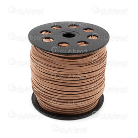 1602-0300-21 - Suedette Cord 1.5x3mm Brown 100yd (91m) 1602-0300-21,cuir,1.5x3mm,Suedette,Cord,1.5x3mm,Brown,100yd (91m),China,montreal, quebec, canada, beads, wholesale
