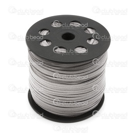1602-0300-23 - Suedette Cord 1.5x3mm Grey 100yd (91m) 1602-0300-23,Threads and Cords,Suedette,Suedette,Cord,1.5x3mm,Grey,100yd (91m),China,montreal, quebec, canada, beads, wholesale