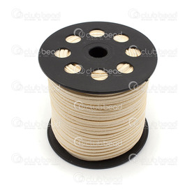1602-0300-25 - Suedette Cord 1.5x3mm Cream 100yd (91m) 1602-0300-25,100yd (91m),Suedette,Cord,1.5x3mm,Cream,100yd (91m),China,montreal, quebec, canada, beads, wholesale