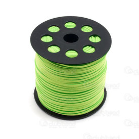 1602-0300-33 - Suedette Cord 1.5x3mm Lime 100yd (91m) 1602-0300-33,Threads and Cords,Suedette,Suedette,Cord,1.5x3mm,Lime,100yd (91m),China,montreal, quebec, canada, beads, wholesale