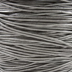 1602-0410-13 - Leather Cord 1mm Silver 10m Roll 1602-0410-13,montreal, quebec, canada, beads, wholesale