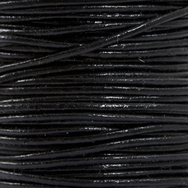 1602-0411-09 - Leather Cord 1.5mm Black 10m Roll 1602-0411-09,Leather,Cord,1.5MM,Black,10m Roll,China,montreal, quebec, canada, beads, wholesale