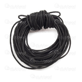 1602-0411-09T - Leather Cord Round 1.5mm Black Treated 10 yard roll (9m) 1602-0411-09T,Leather,montreal, quebec, canada, beads, wholesale