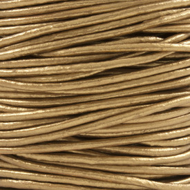 1602-0411-11 - Leather Cord 1.5mm Gold 10m Roll 1602-0411-11,Clearance by Category,Threads and Cords,Leather,Cord,1.5MM,Gold,10m Roll,China,montreal, quebec, canada, beads, wholesale