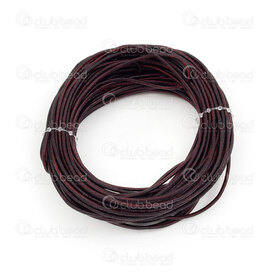 1602-0411-19 - Leather Cord 1.5mm Antique Dark Brown 10m (32.8ft) 1602-0411-19,Leather,Leather,Cord,1.5MM,Dark Brown,Antique,10m (32.8ft),China,montreal, quebec, canada, beads, wholesale