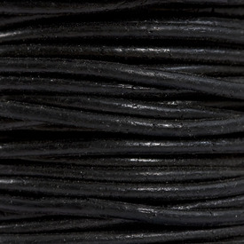 1602-0412-09 - Leather Cord 2mm Black 10m Roll 1602-0412-09,Black,Leather,Leather,Cord,2MM,Black,10m Roll,China,montreal, quebec, canada, beads, wholesale