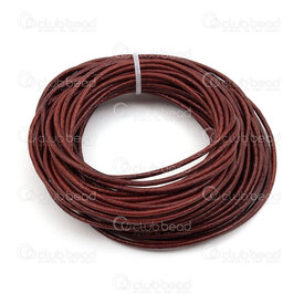 1602-0412-17 - Leather Cord 2mm Antique Brown 10m (32.8ft) 1602-0412-17,Brown,Leather,Cord,2MM,Brown,Antique,10m (32.8ft),China,montreal, quebec, canada, beads, wholesale