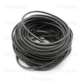 1602-0413-15 - Leather Cord 2.5mm Midium Grey 10m Roll 1602-0413-15,Leather,montreal, quebec, canada, beads, wholesale