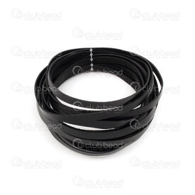 1602-0421-1BLK - Leather Flat Cord 5x1mm Black 4.5m (5yd) 1602-0421-1BLK,cordons cuir,Leather,Flat,Cord,5x1mm,Black,4.5m (5yd),China,montreal, quebec, canada, beads, wholesale