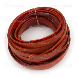 1602-0424-03 - Leather Flat Cord 10x2mm  Burnt Natural 5m Roll (16.4ft) 1602-0424-03,n,montreal, quebec, canada, beads, wholesale