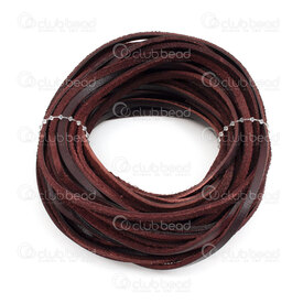 1602-0426-19 - Leather Flat Cord 3x2mm Antique Dark Brown 10m (32.8ft) 1602-0426-19,Threads and Cords,Leather,montreal, quebec, canada, beads, wholesale