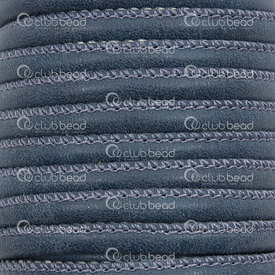 1602-0437-05 - Pu Faux Leather Stiched Cord 5x6mm Matt Blue Grey 5m (16.4ft) 1602-0437-05,Pu Faux Leather,Pu Faux Leather,Stiched,Cord,5X6MM,Blue Grey,Matt,5m (16.4ft),China,montreal, quebec, canada, beads, wholesale